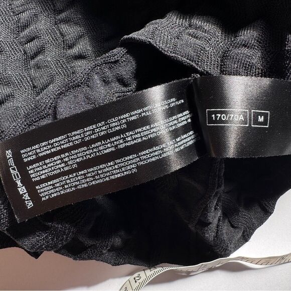 Keepsake the Label Aeroplane Textured Black Bell Sleeve Dress Size Medium - Picture 6 of 7